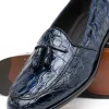 Flash Sale Zelli Franco Crocodile Tassel Loafers (11-582-NVY) Navy