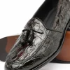 Store Zelli Franco Crocodile Tassel Loafers (11-582-NIC) Nicotine