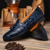 Flash Sale Zelli Franco Crocodile Tassel Loafers (11-582-NVY) Navy