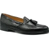 Store Zelli Franco Lizard Tassel Loafers (14-580-BLK) Black