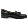 Store Zelli Franco Lizard Tassel Loafers (14-580-BLK) Black