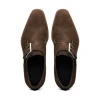 Fashion Zelli Hebilla Italian Suede Monk Strap Dark (56-110-DBR) Brown