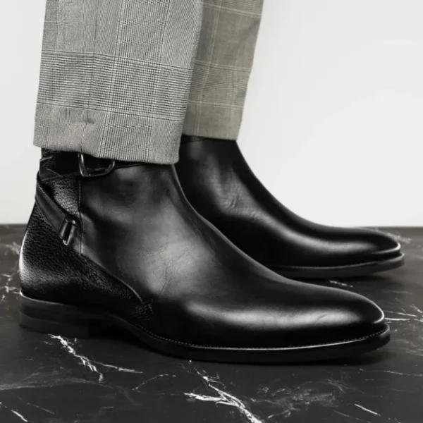 Flash Sale Zelli Jodphur Italian Calfskin Boot (46-600-BLK) Black