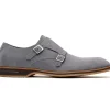 Flash Sale Zelli Legerra Goat Suede Monk Strap (56-105-GRY) Grey