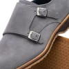 Flash Sale Zelli Legerra Goat Suede Monk Strap (56-105-GRY) Grey