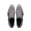 Flash Sale Zelli Legerra Goat Suede Monk Strap (56-105-GRY) Grey