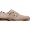 Store Zelli Legerra Suede Goatskin Double Monkstrap Shoes (56-105-SND) Sand