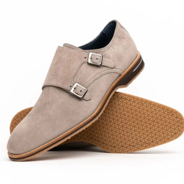 zelli_legerra_suede_goats_1-2.webp Store Zelli Legerra Suede Goatskin Double Monkstrap Shoes (56-105-SND) Sand