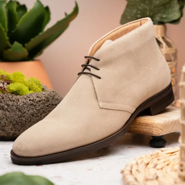 Fashion Zelli Marco Italian Suede Chukka Boots (46-592-SND) Sand