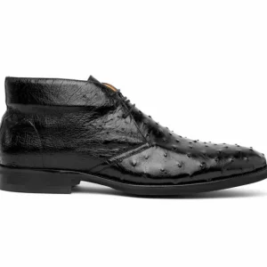 Outlet Zelli Marco Ostrich Chukka Boots (43-594-BLK) Black