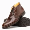 Flash Sale Zelli Marco Ostrich Chukka Boots (43-594-CGN) Brown