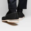 Shop Zelli Meo 3 Suede Goatskin / Crocodile Loafers (11-020-BLK) Black
