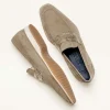 Outlet Zelli Meo 3 Suede Goatskin / Crocodile Loafers (11-020-TPE) Taupe