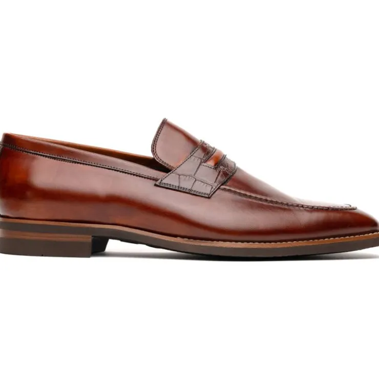 Online Zelli Meo Hand Burnished Loafers (15-703-CGN) Cognac