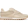 Outlet Zelli Milo Suede & Mesh Trainer Sneaker (66-246-SND) Sand