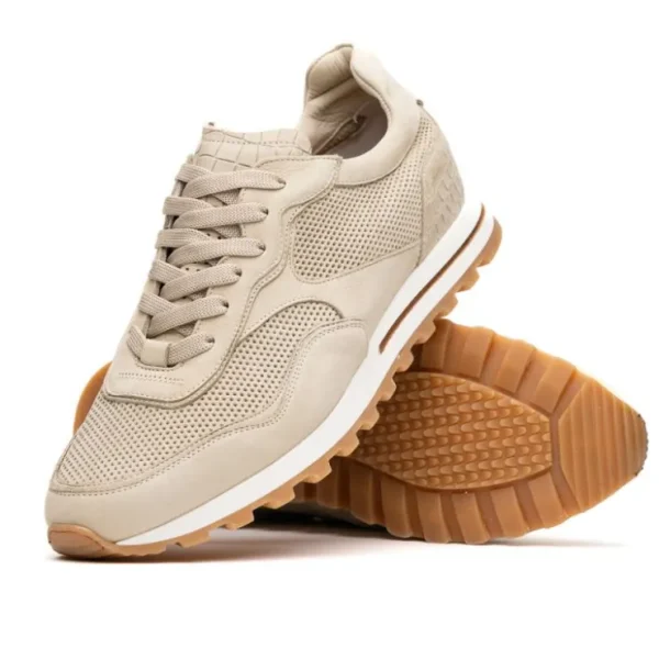 Outlet Zelli Milo Suede & Mesh Trainer Sneaker (66-246-SND) Sand