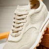 Outlet Zelli Milo Suede & Mesh Trainer Sneaker (66-246-SND) Sand