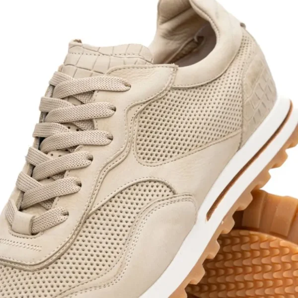 Outlet Zelli Milo Suede & Mesh Trainer Sneaker (66-246-SND) Sand