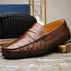 Flash Sale Zelli Monza Ostrich Quill Driving Loafers (33-100-BRN) Brown