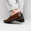 Flash Sale Zelli Monza Ostrich Quill Driving Loafers (33-100-BRN) Brown