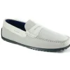 Best Sale Zelli Monza Suede & Crocodile Driving Shoes (31-160-WHT) White