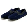 Outlet Zelli Monza Suede & Crocodile Driving Shoes (31-160-NVY) Navy