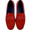 Clearance Zelli Monza Suede & Crocodile Driving Shoes (31-160-) Red