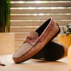 Fashion Zelli Monza Suede & Crocodile Driving Shoes (31-160-CDY) Candy