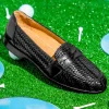 Shop Zelli Nicola Woven Calfskin Penny Loafers (15-585-BLK) Black