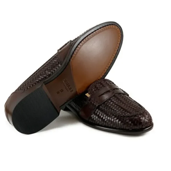 Hot Zelli Nicola Woven Loafers Dark Brown (15-585-BRN) DarkBrown