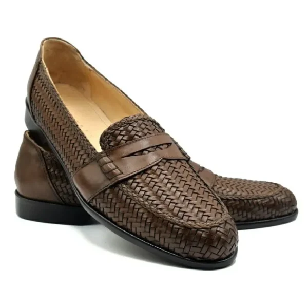 zelli_nicola_woven_loafer_1.webp Store Zelli Nicola Woven Loafers (15-585-CGN) Cognac