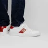 Fashion Zelli Olympias Calf & Crocodile Sneakers White / Red (61-101-RED) White/Red