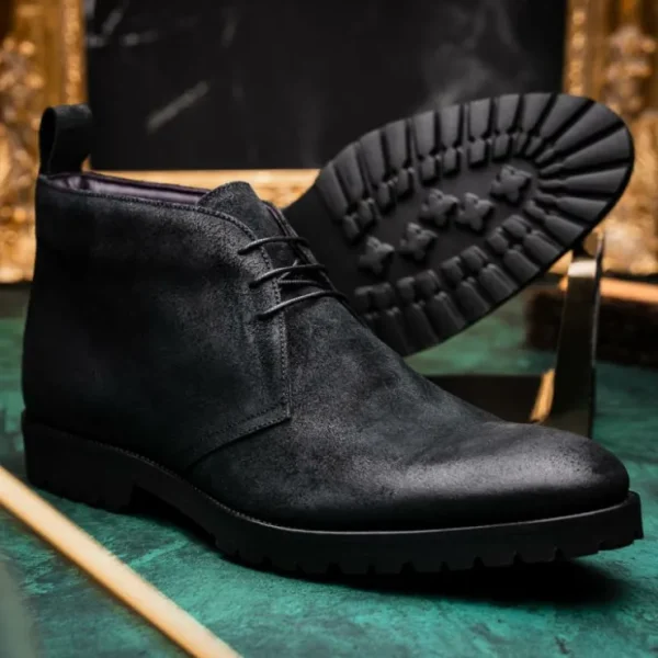 zelli_rezza_italian_suede_7.webp Hot Zelli Rezza Italian Suede Chukka Boot (46-602-BLK) Black