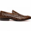 Sale Zelli Roma Caiman Crocodile Penny Loafers (11-201-CGN) Cognac