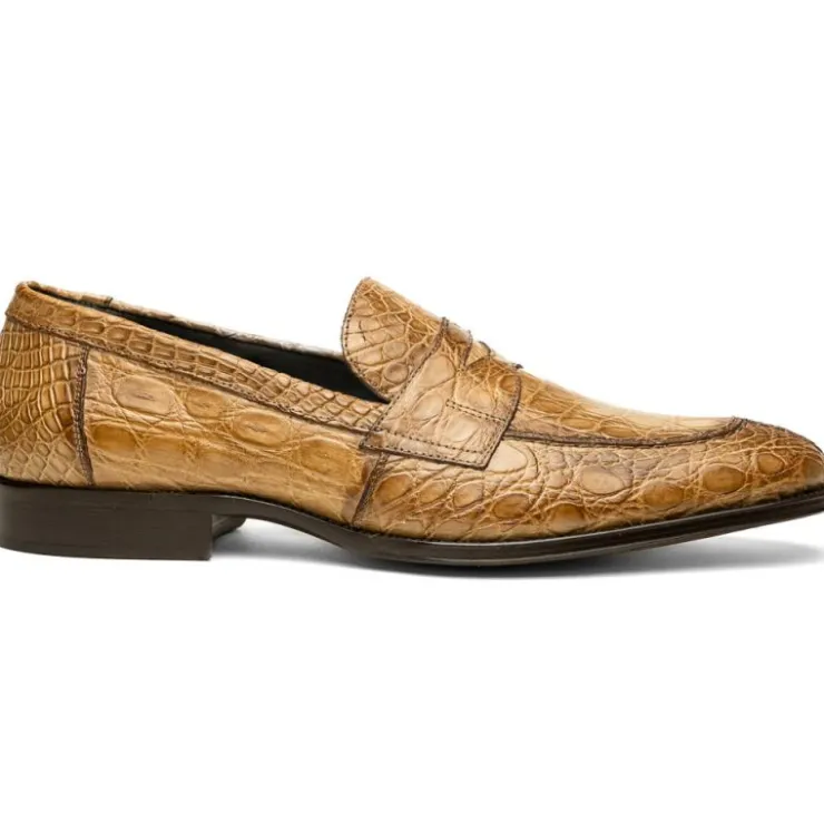 Online Zelli Roma Caiman Crocodile Penny Loafers (11-201-TPE) Taupe