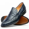 Flash Sale Zelli Roma Caiman Crocodile Loafers (11-201-NVY) Navy