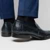 Flash Sale Zelli Roma Caiman Crocodile Loafers (11-201-NVY) Navy