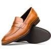 Clearance Zelli Roma Hand Burnished Penny Loafers (15-400-CML) Camel