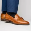 Clearance Zelli Roma Hand Burnished Penny Loafers (15-400-CML) Camel