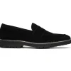 Fashion Zelli Roma Italian Suede Penny Loafers (16-657-BLK) Black