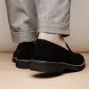 Fashion Zelli Roma Italian Suede Penny Loafers (16-657-BLK) Black