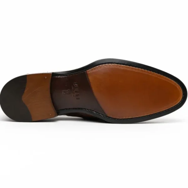 zelli_roma_ostrich_quill__5.webp New Zelli Roma Ostrich Quill Penny Loafers (13-500-BRN) Brown