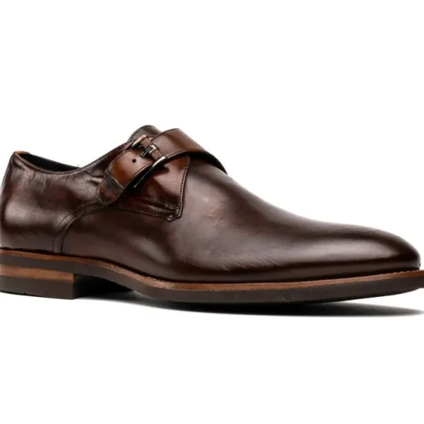 Hot Zelli Roman Monk Strap Shoes (55-506-CST) Chestnut