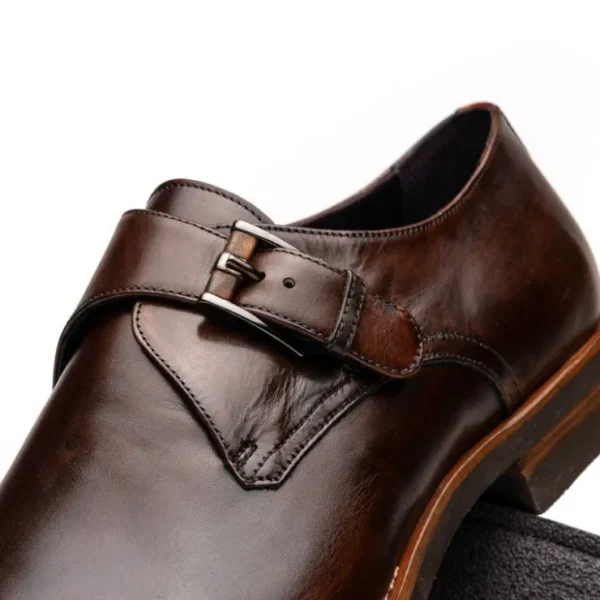 Hot Zelli Roman Monk Strap Shoes (55-506-CST) Chestnut