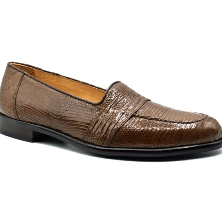 Best Zelli Rossi Genuine Lizard Slip-On (14-202-CGN) Cognac