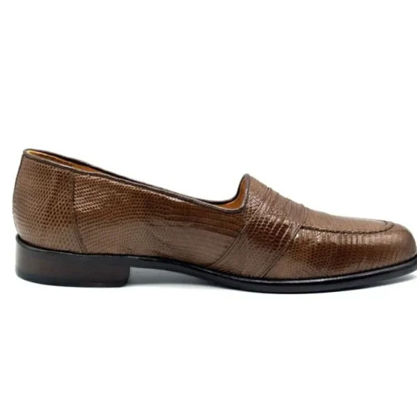 Best Zelli Rossi Genuine Lizard Slip-On (14-202-CGN) Cognac