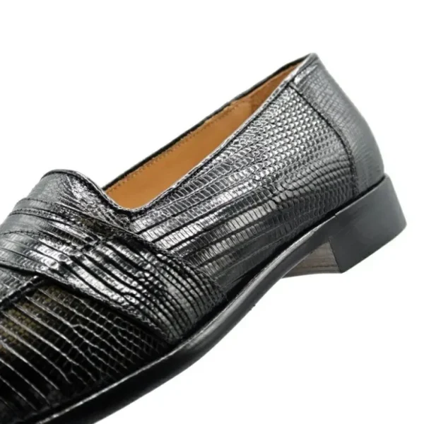 Fashion Zelli Rossi Genuine Lizard Slip-On (13-202-BLK) Black