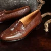 Best Zelli Rossi Genuine Lizard Slip-On (14-202-CGN) Cognac