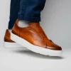 Outlet Zelli Spettacolare Pebble Grain Slip On Sneakers (65-225-CGN) Cognac