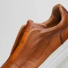 Outlet Zelli Spettacolare Pebble Grain Slip On Sneakers (65-225-CGN) Cognac